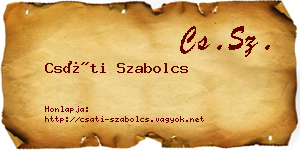 Csáti Szabolcs névjegykártya