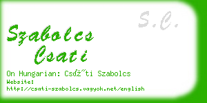 szabolcs csati business card